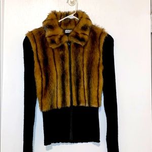 Charlotte Russe Faux Fur ZipUp Cardigan